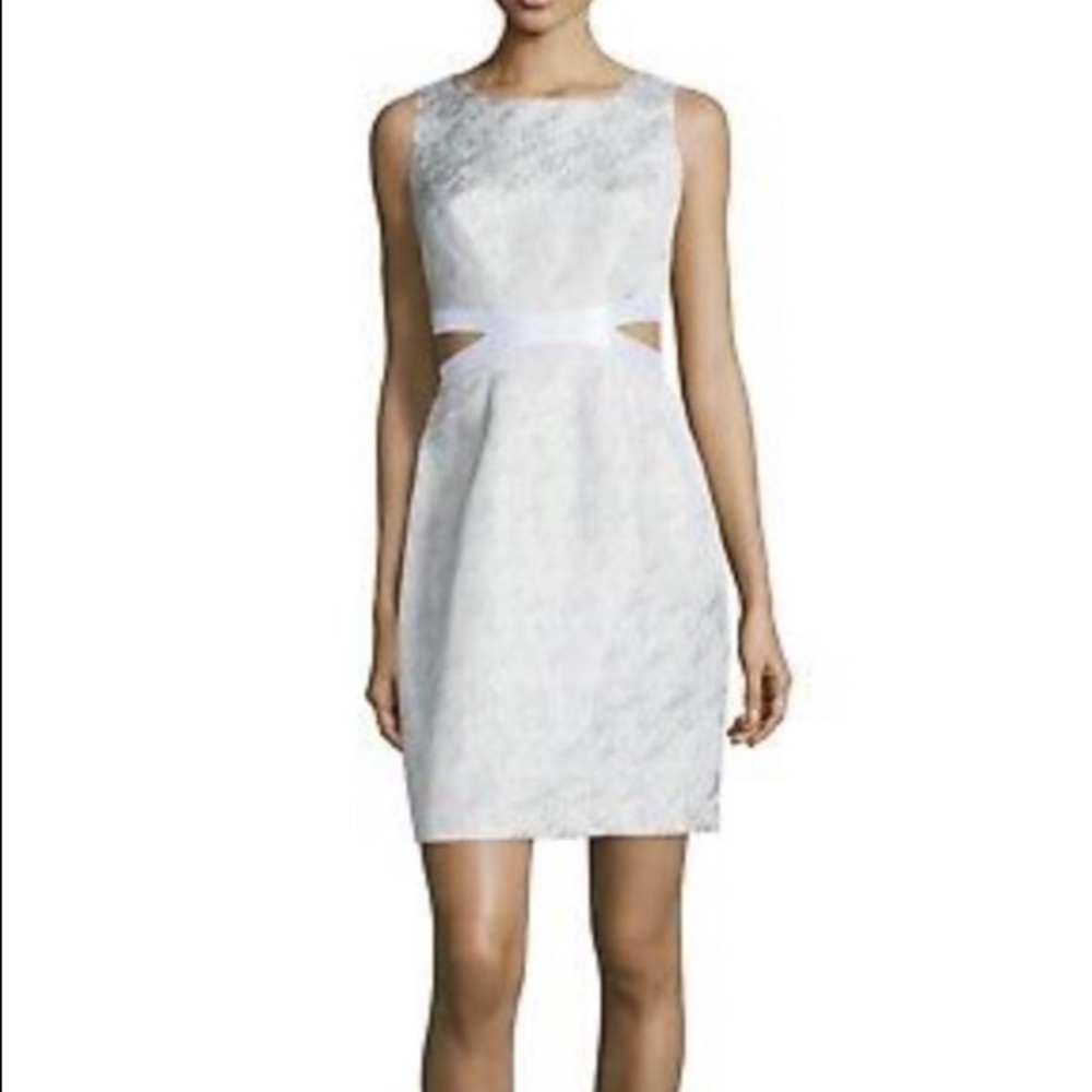 Phoebe metallic cut out dress